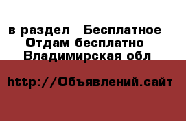  в раздел : Бесплатное » Отдам бесплатно . Владимирская обл.